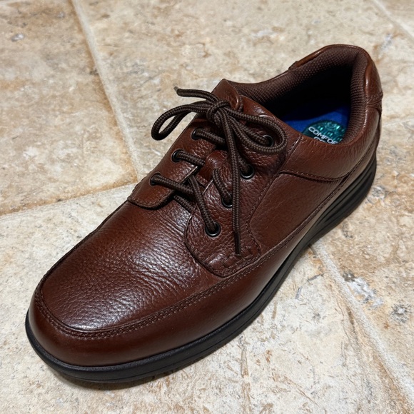 Nunn Bush Mens Cameron Shoes 10.5M Comfort Gel Brown Leather Oxford Great Cond - Picture 4 of 12